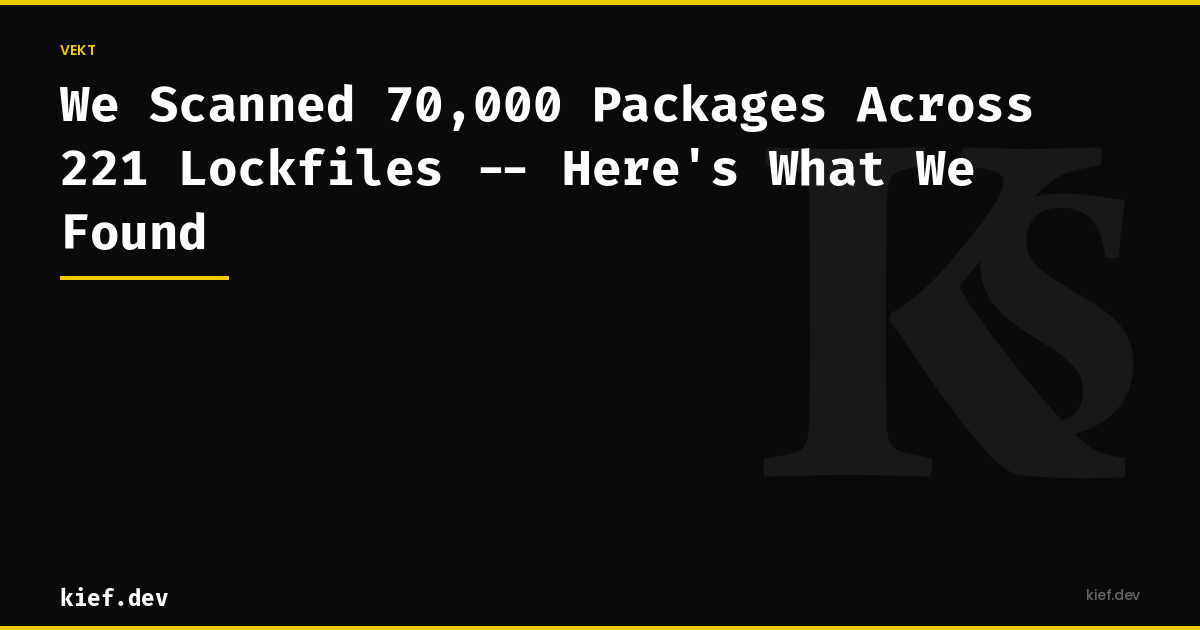We Scanned 70,000 Packages Across 221 Lockfiles -- Here's What We Found