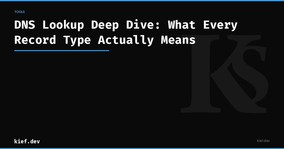 DNS Lookup Deep Dive: What Every Record Type Actually Means